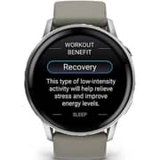 Garmin Venu 4 Smartwatch Silver With Grey Silicone Band