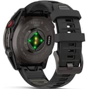 Garmin Fenix 8 Pro Smartwatch Sapphire & Carbon Grey DLC Titanium With Black/Pebble Grey Silicone Band