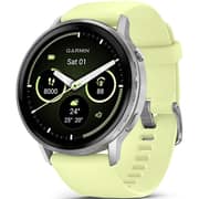 Garmin Venu 4 Smartwatch Silver With Citron Silicone Band