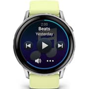 Garmin Venu 4 Smartwatch Silver With Citron Silicone Band
