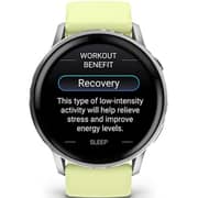 Garmin Venu 4 Smartwatch Silver With Citron Silicone Band