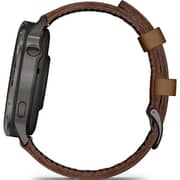 Garmin Venu 4 Smartwatch Slate With Black Silicone & Brown Leather Band