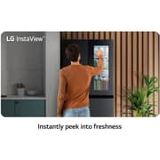 LG ThinQ Side By Side Refrigerator 422L Midnight Black - LFX29FFQYB