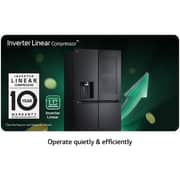 LG ThinQ Side By Side Refrigerator 422L Midnight Black - LFX29FFQYB
