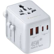 Smartix 1 Pc International Travel Adaptor 45W White - SM1BCTA6