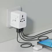 Smartix 1 Pc International Travel Adaptor 45W White - SM1BCTA6