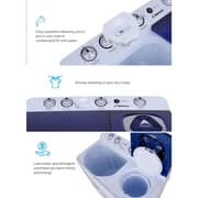 Afra Top Load Semi Automatic Washing Machine 12 kg - AF-1202TTWB