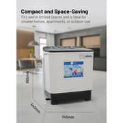 Afra Top Load Semi Automatic Washing Machine 7 kg - AF-0703TTWBK