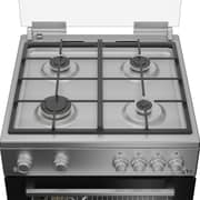 Beko Free Standing 4 Burner Gas Cooker 60cm Stainless Steel - FBGT61130XSL