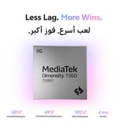 فيفو V60 لايت (256 جيجا، 8 جيجا) ثنائي الشريحة يدعم 5G لون أسود