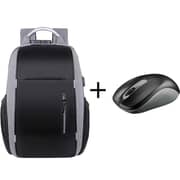 Hama Anti Theft Backpack Grey/Black 15.1Inch - LBK002 + AMW200 Mouse