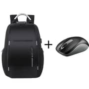Hama Anti Theft Backpack Black 15.1Inch - LBK002 + AMW200 Mouse