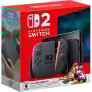 Nintendo Switch 2 Gaming Console 256GB Black Mario Kart World Bundle + 3 Games + Accessory