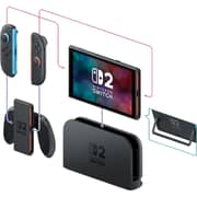 Nintendo Switch 2 Gaming Console 256GB Black Mario Kart World Bundle + 3 Games + Accessory