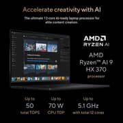 Asus ProArt P16 (2025) Copilot+ PC - AMD Ryzen AI 9-HX370 / 16inch 4K / 4TB SSD / 64GB RAM / 24GB NVIDIA GeForce RTX 5090 Graphics / Windows 11 Home / English & Arabic Keyboard / Nano Black / Middle East Version - [H7606WX-SE004W]