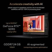 Asus ProArt P16 (2025) Copilot+ PC - AMD Ryzen AI 9-HX370 / 16inch 4K / 4TB SSD / 64GB RAM / 24GB NVIDIA GeForce RTX 5090 Graphics / Windows 11 Home / English & Arabic Keyboard / Nano Black / Middle East Version - [H7606WX-SE004W]