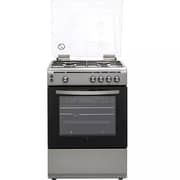 Hoover Free Standing 4 Burner Gas Cooker 60cm Inox/Silver - HGC-V64G-S