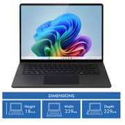 Microsoft Surface Laptop 7 Copilot+ PC - Qualcomm Snapdragon X Elite / 15inch / 512GB SSD / 16GB RAM / Shared Qualcomm Adreno Graphics / Windows 11 Home / English Keyboard / Graphite Black / International Version - [ZHH-00041]