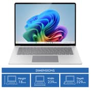 Microsoft Surface Laptop 7 Copilot+ PC - Qualcomm Snapdragon X Elite / 15inch / 512GB SSD / 16GB RAM / Shared Qualcomm Adreno Graphics / Windows 11 Home / English Keyboard / Platinum / International Version - [ZHH-00016]