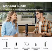 Insta360 Wave Professional Speakerphone With Ai Recording Black - INST-CINSABCA-BLK