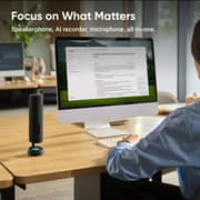 Insta360 Wave Professional Speakerphone With Ai Recording Black - INST-CINSABCA-BLK