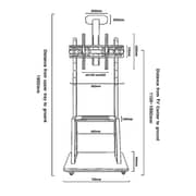 Skill Tech Heavy Duty TV Stand Black - SH 75BFS