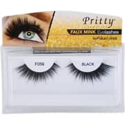 Pritty Faux Mink False Eyelashes Black F059 - 1 Pc