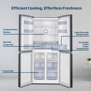 Beko Refrigerator 466 Liters Gross, 4 Doors, Low noise, NeoFrost Dual Cooling, GNO4662XPN - (Dark Inox)