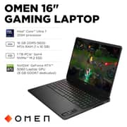 HP Omen Gaming (2025) Laptop - 2nd Series / Intel Core Ultra 7-255H / 16inch FHD+ / 1TB SSD / 16GB RAM / 8GB NVIDIA GeForce RTX 5060 Graphics / Windows 11 Home / Shadow Black - [16-AM0073DX]
