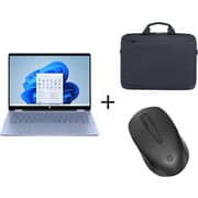 HP OmniBook 5 Flip 2-in-1 Convertible (2025) Laptop - 1st Series / Intel Core 7-150U / 14inch 2K / 1TB SSD / 24GB RAM / Intel Graphics / Windows 11H / English & Arabic Keyboard / Blue / Middle East Version- [14FP0028NE] + A08JSAA Briefcase + 2S9L1AA Mouse