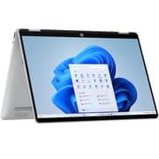 HP OmniBook 5 Flip 2-in-1 Convertible (2025) Laptop - 1st Series / Intel Core 5-120U / 14inch 2K / 512GB SSD / 16GB RAM / IntelGraphics / Windows 11H / English & Arabic Keyboard / Silver / Middle East Version-[14FP0035NE] + A08JSAABriefcase + 2S9L1AAMouse