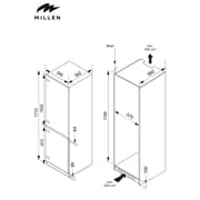 Millen Top Mount Refrigerator 232L Grey - MBIA 177.3ID