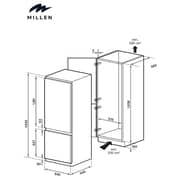 Millen Top Mount Refrigerator 260L White - MBIA 193.3ID