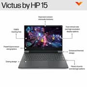 HP Victus Gaming (2023) Laptop - 13th Gen / Intel Core i5-13420H / 15.6inch FHD / 512GB SSD / 16GB RAM / 6GB NVIDIA GeForce RTX 4050 Graphics / Windows 11 Home / English Keyboard / Mica Silver / International Version - [15-FA2723TX]
