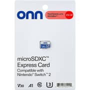 ONN Express MicroSDXC Memory Card 256GB White/Black