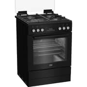 Beko Free Standing 4 Burner Gas Cooker 60cm Black - FBMT61331XCSL