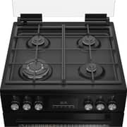 Beko Free Standing 4 Burner Gas Cooker 60cm Black - FBMT61331XCSL