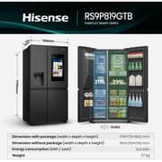Hisense Side by Side Refrigerator 614L Black - RS9P819GTB