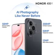 Honor 400 Pro 5G 512GB 12GB RAM Midnight Black Dual Sim Smartphone + Earbuds CLIP + Art Case