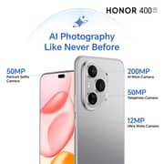Honor 400 Pro 5G 512GB 12GB RAM Lunar Grey Dual Sim Smartphone + Earbuds CLIP + Art Case