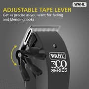 Wahl Home Pro 300 Series Corded Hair Clipper with 8 Guide Combs & Adjustable Taper Lever for Precision Cutting- Black - 2 Years Warranty- 9247-1316
