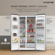 Krome Side by Side Refrigerator 595L Black - KR-SBS820WIH