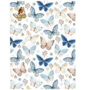 Falcon Oxford Single Line Blue & Golden Butterfly Notebook - OX 52067