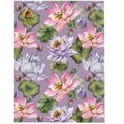 Falcon Oxford Single Line Purple & Pink Flower Notebook - OX 52067