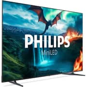 تلفزيون فيليبس بشاشة Mini LED دقة 4K Ultra HD مقاس 100 بوصة نظام تشغيل Google TV (موديل 2025) 100MLED800