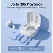 QCY T13 ANC Wireless Earbuds - White - T13ANCW