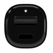 شاحن الأجهزة الذكية للسيارة موفي بمنفذين من USB-A إلى USB-C بقوة 12 واط لون أسود