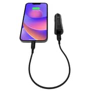 شاحن الأجهزة الذكية للسيارة موفي بمنفذين من USB-A إلى USB-C بقوة 12 واط لون أسود
