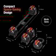 Sparnod Fitness 3-in-1 Adjustable Dumbbell - SAD-25