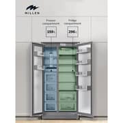 Millen Side By Side Refrigerator 455L Grey - MBSB455ID